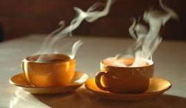 tea cups steaming