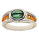 Citrine and Green Tourmaline Ring